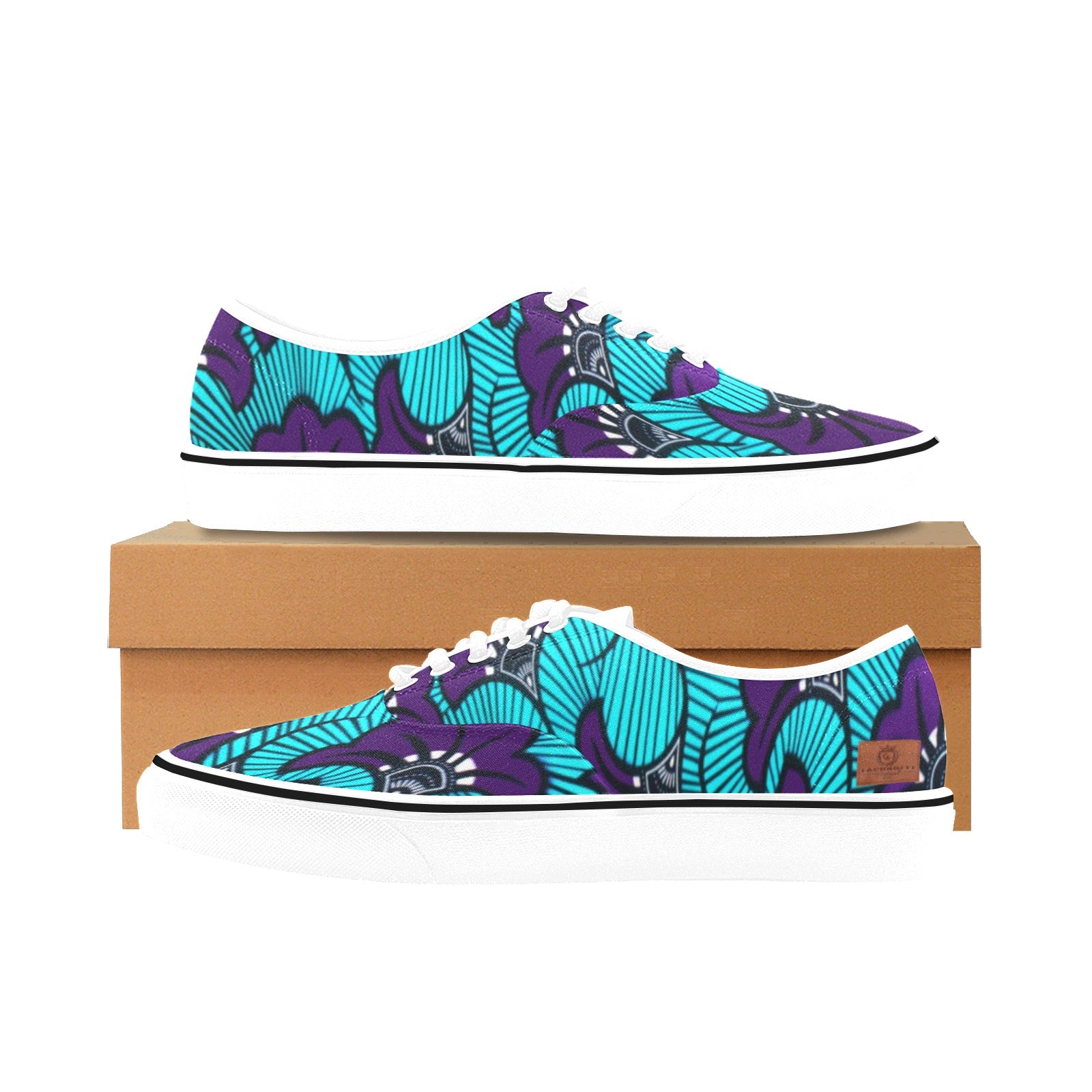 AFRIKA FLOWER Men's Canvas Low Top Shoes