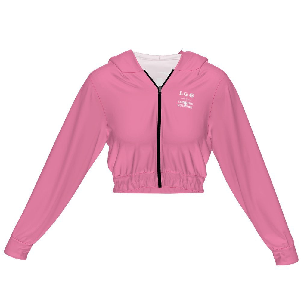 LCC VS CULTURE VULTURE PINK Cropped Jacket zipper coat