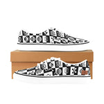 ADINKRA CHECCMATE Men's Canvas Low Top Shoes