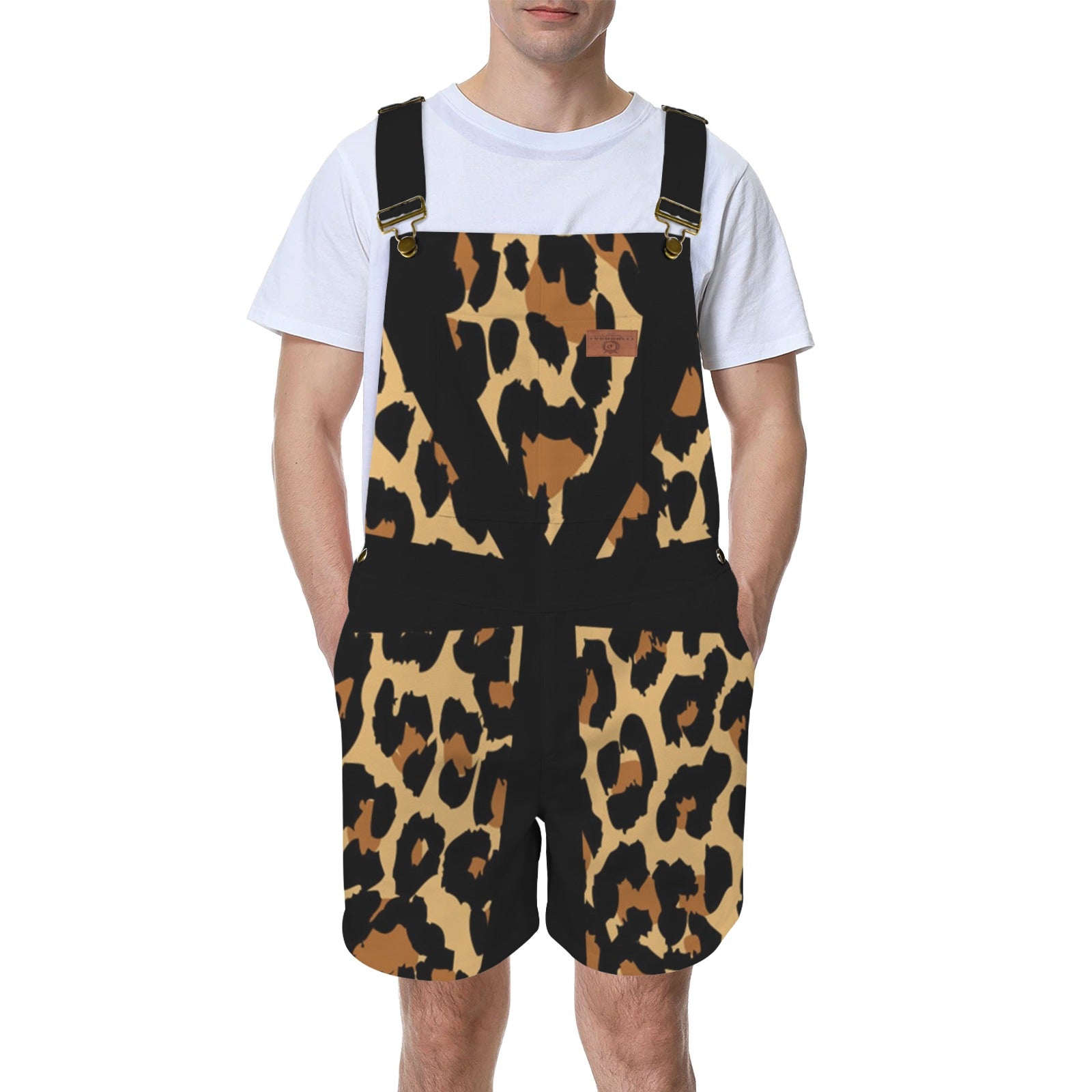 CHEETAH ANKH Unisex Shorts Suspender Jumpsuit