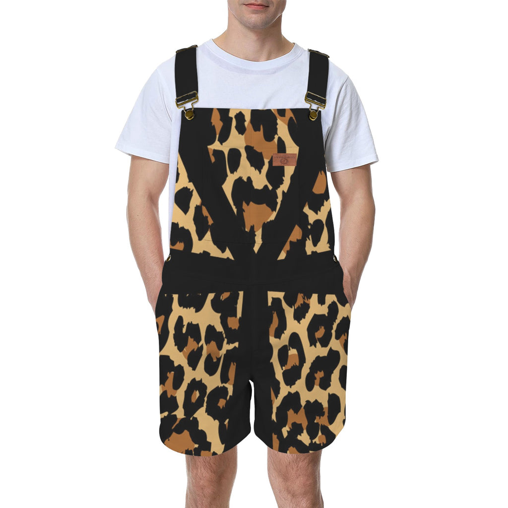 CHEETAH ANKH Unisex Shorts Suspender Jumpsuit