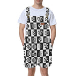 ADINKRA CHECCMATE Unisex Shorts Suspender Jumpsuit