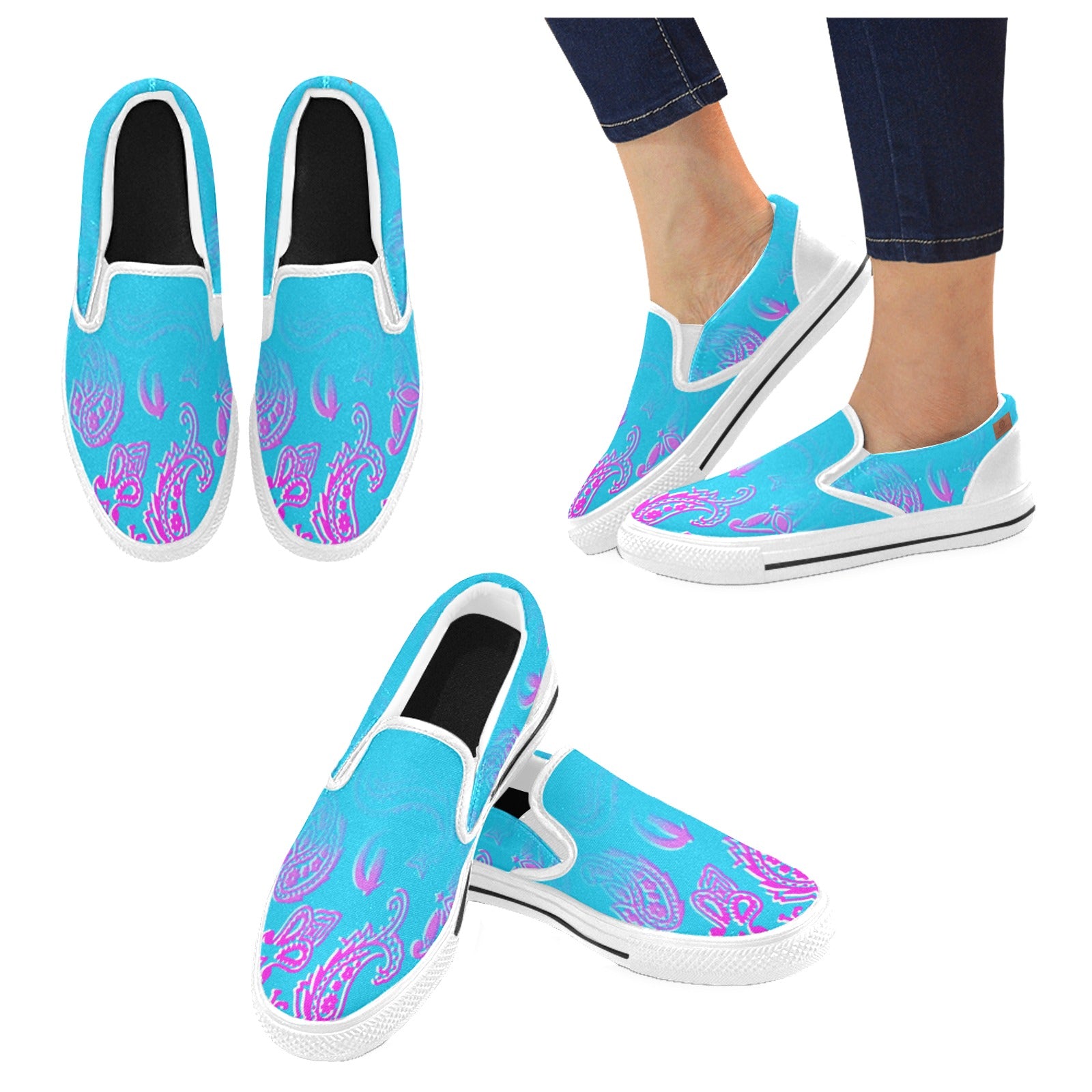 BANDANA DEGRADE Men's Unusual Slip-on Shoes