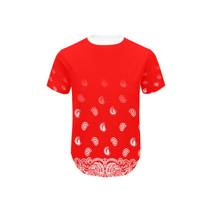 BANDANA GRADIENT Men's Curved Hem T-Shirt