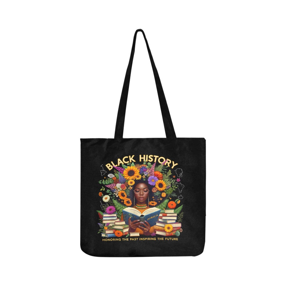 BLACC HISTORY FLOWER Reusable Shopping Bag