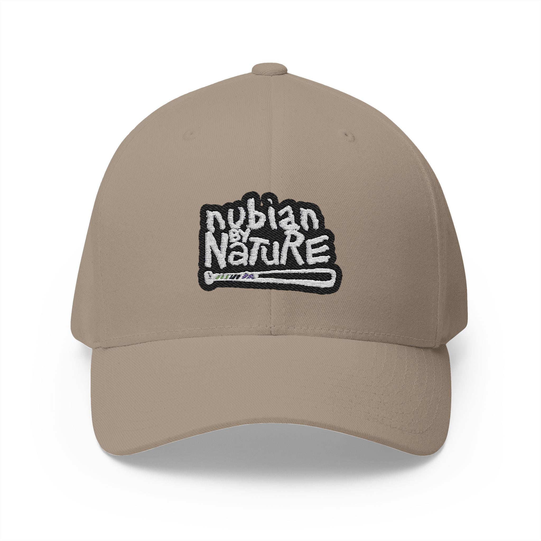 Nubian By Nature Embroidered Cap - Stylish Closed-Back Hat for Nature Lovers