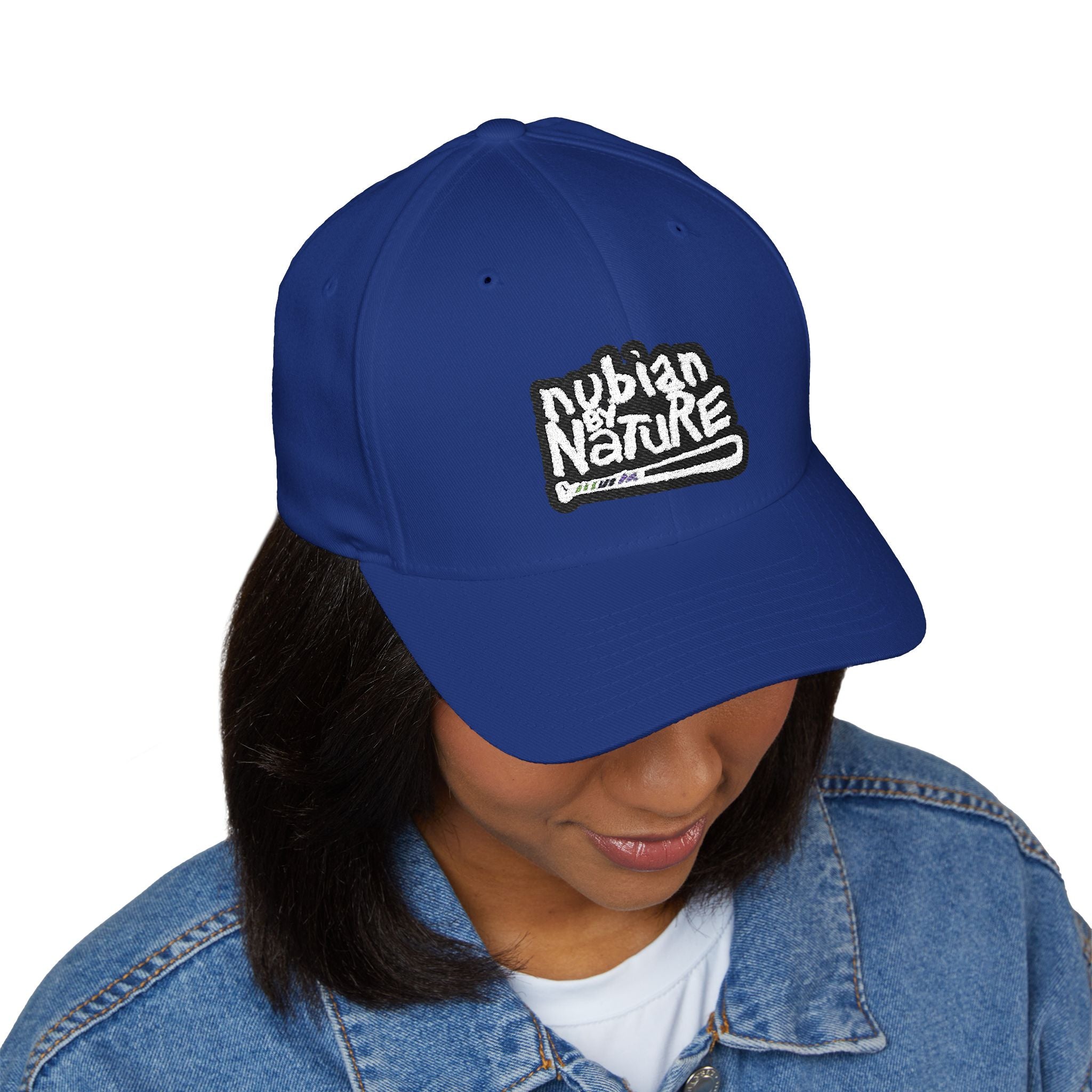 Nubian By Nature Embroidered Cap - Stylish Closed-Back Hat for Nature Lovers