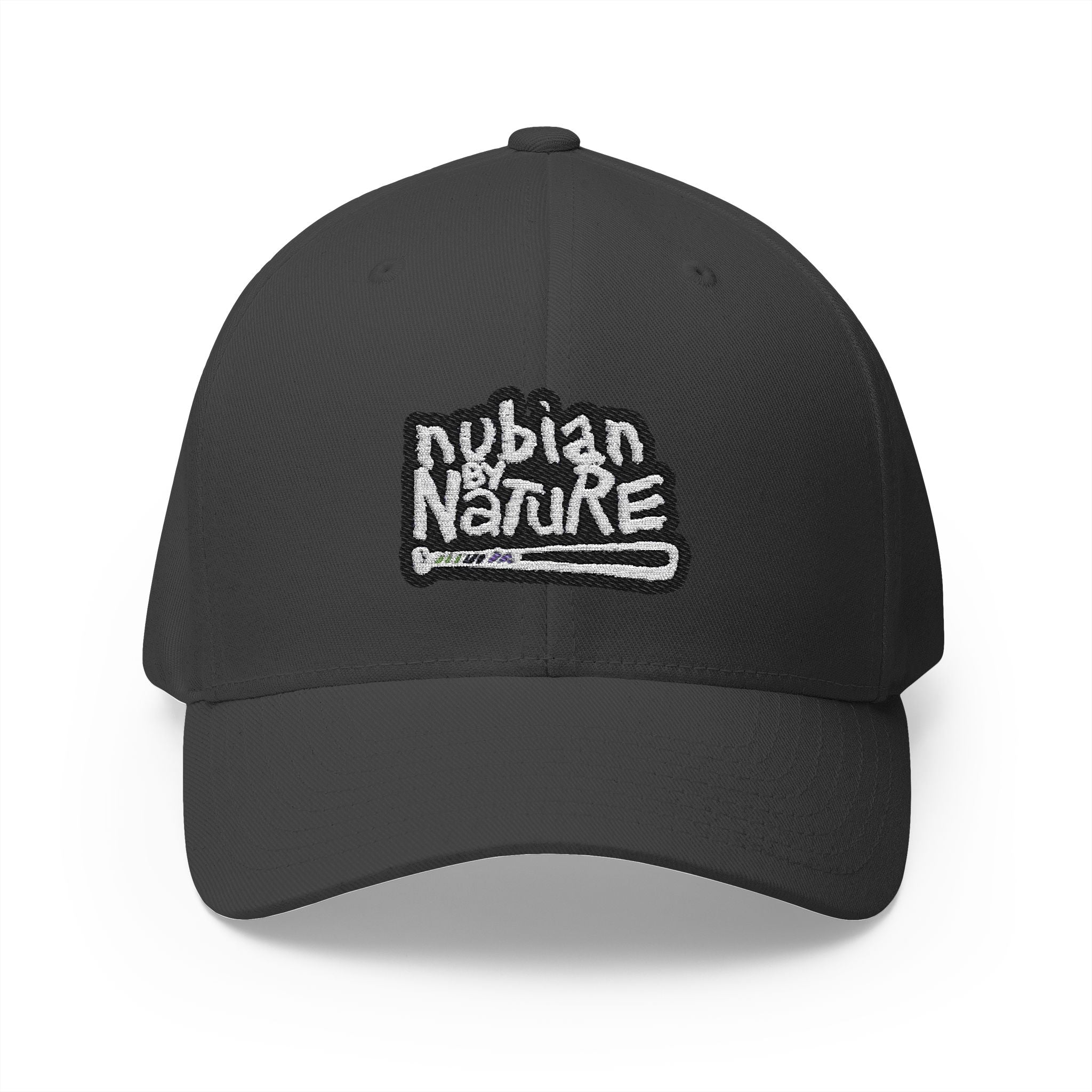 Nubian By Nature Embroidered Cap - Stylish Closed-Back Hat for Nature Lovers