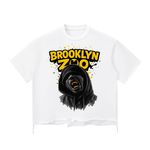BROOKLYN ZOO Snow Wash Raw-Hem Boxy T-shirt