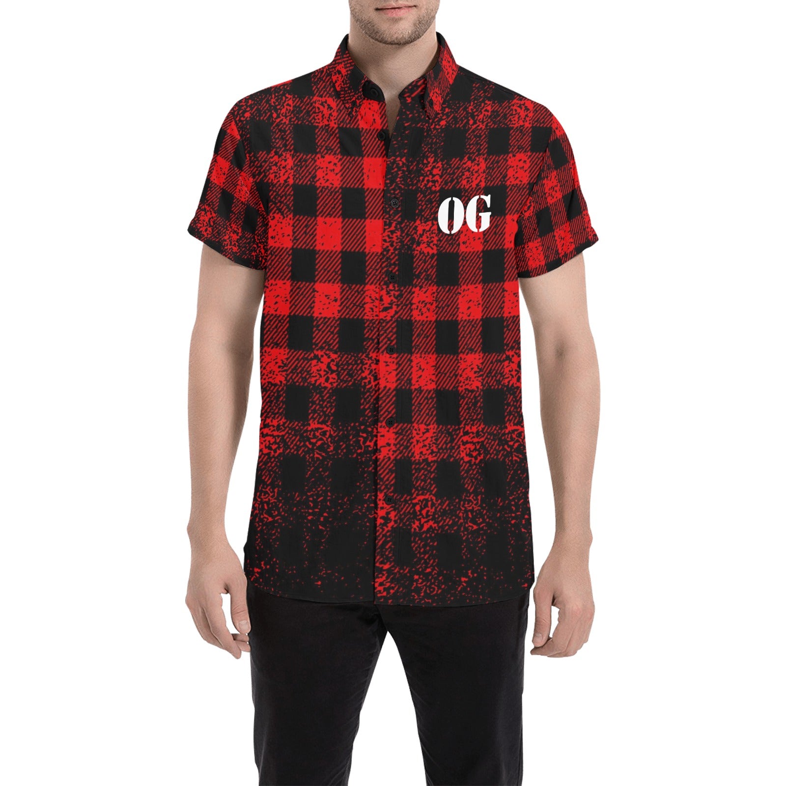 JUST KEEPIN GANGSTA Men's  Short Sleeve Shirt