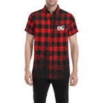 JUST KEEPIN GANGSTA Men's  Short Sleeve Shirt