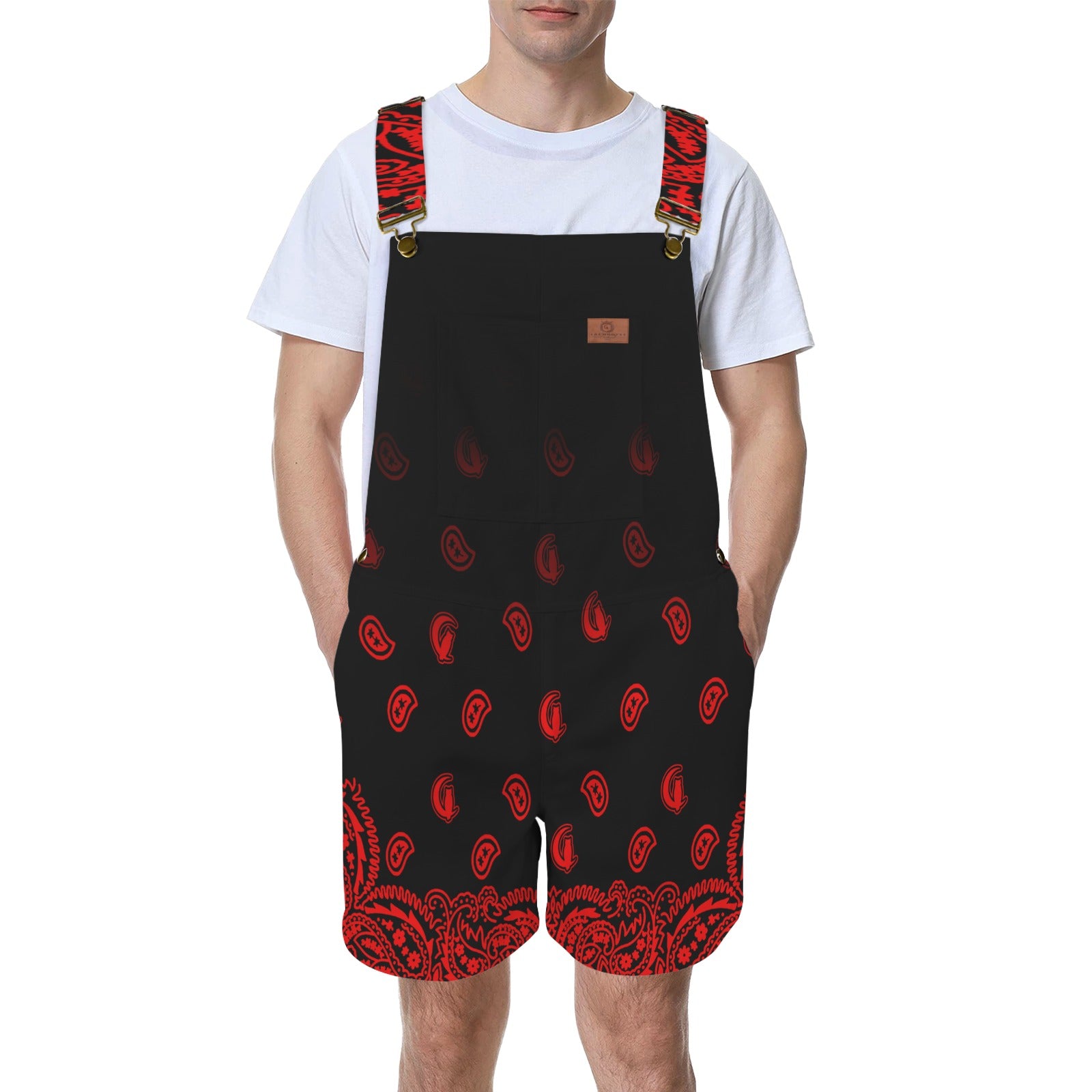 BANDANA GRADIENT Unisex Shorts Suspender Jumpsuit