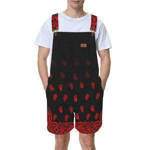 BANDANA GRADIENT Unisex Shorts Suspender Jumpsuit