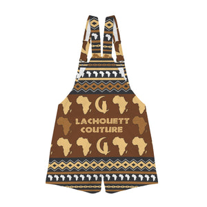 AFRIKA ORNEMENT Unisex Shorts Suspender Jumpsuit