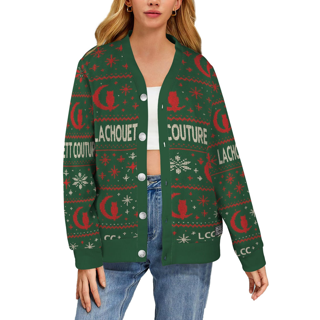 UGLY XMAS Women's Ribbed Cardigan