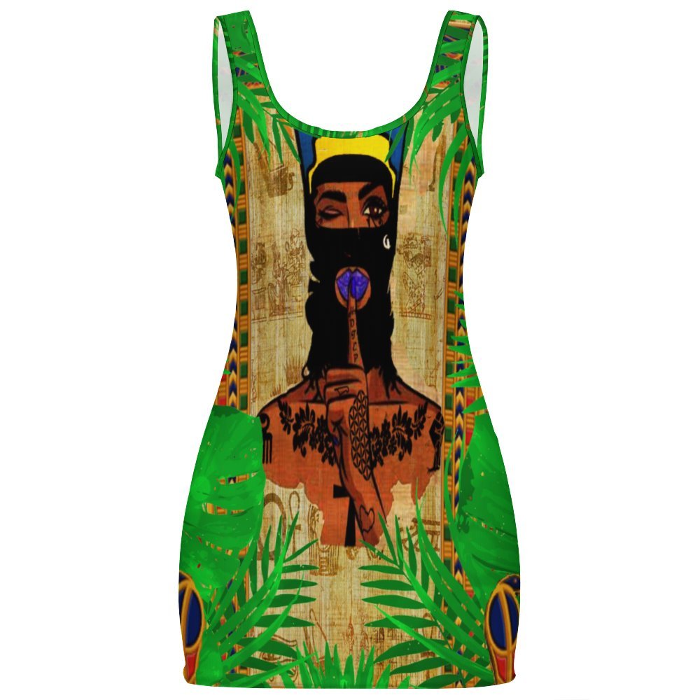 TROPICAL KWEEN Sunmer Bodycon Tank  Dress