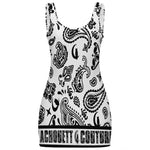 BANDANA PAISLEY WHT Sunmer Bodycon Tank Dress