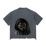 BROOKLYN ZOO Snow Wash Raw-Hem Boxy T-shirt