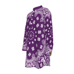 BANDANA GRAPES Men's Stand-up Collar Long Shirt