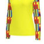 KENTE YLW Women's Sports Jersey With Long Sleeve