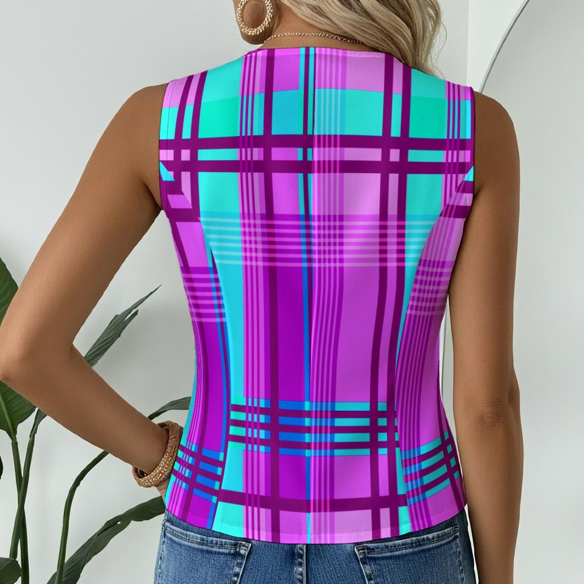 MADRAS VIOLET Women's Formal Vest