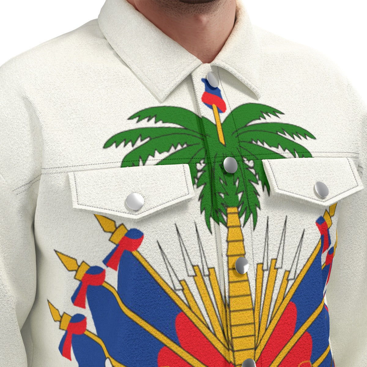 HAITI OG WHT Unisex Lapel Jacket