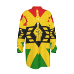 FIST UP Men's Stand-up Collar Long Shirt