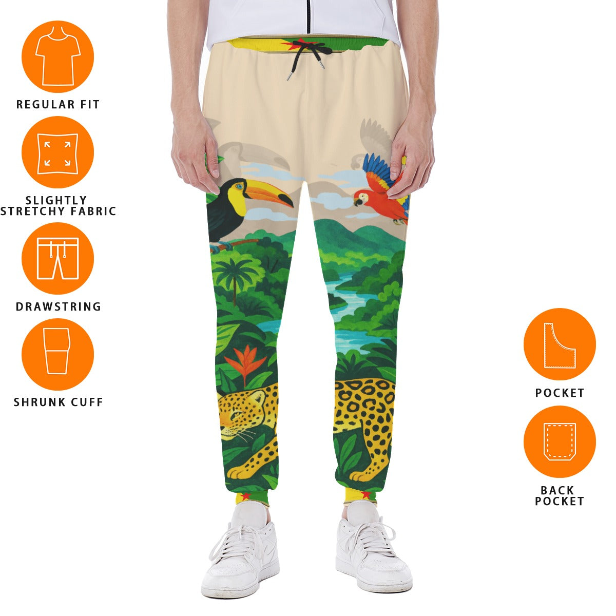 GUYANE AMAZONIE CREAM Men's Sweatpants