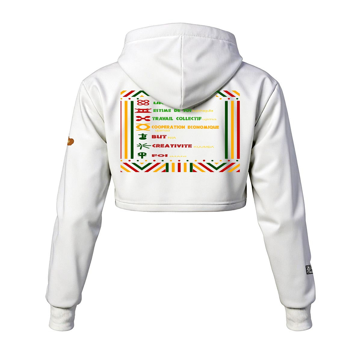 HAPPY KWANZAA Women's Cropped Hoodie|DTF