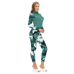 CAMOUFLAGE MORPH Women's Long-sleeved Jumpsuit