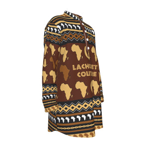 AFRIKA ORNEMENT Men's Stand-up Collar Long Shirt