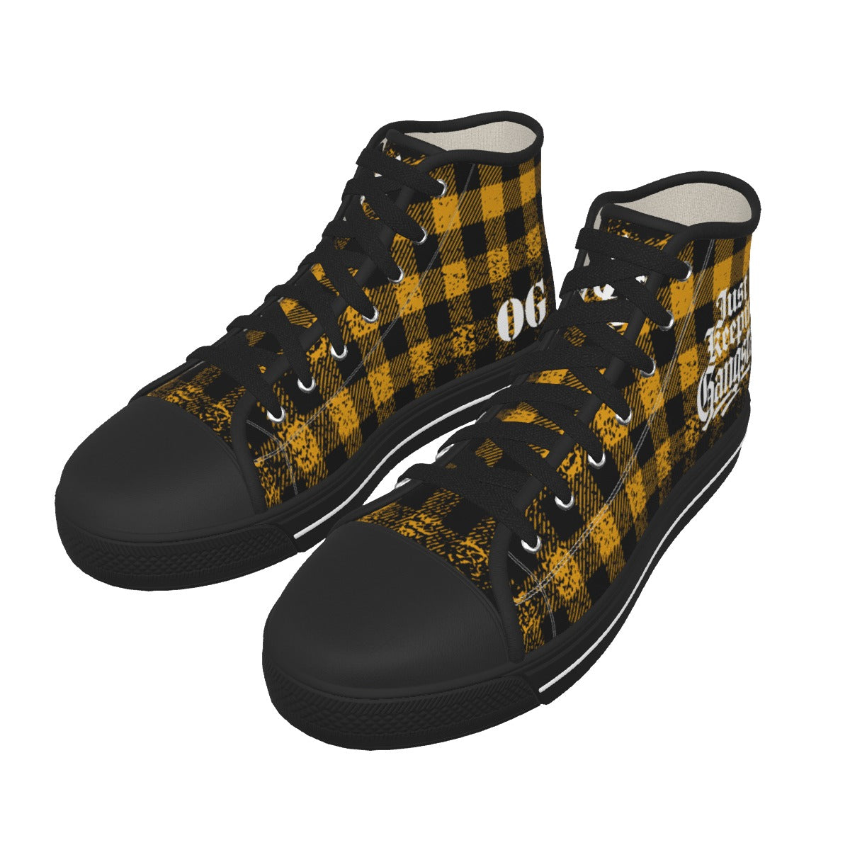 JUST KEEPIN GANGSTA YLW Canvas Shoes