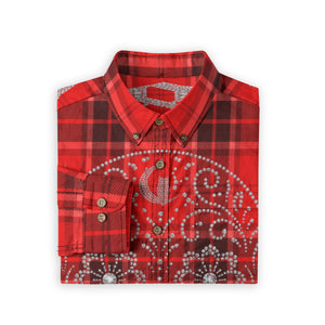 LOS CRIMINALES RED Men's CasualShirt|125GSM Cotton