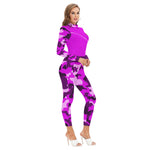 CAMOUFLAGE GRAPES Women's Long-sleeved Jumpsuit