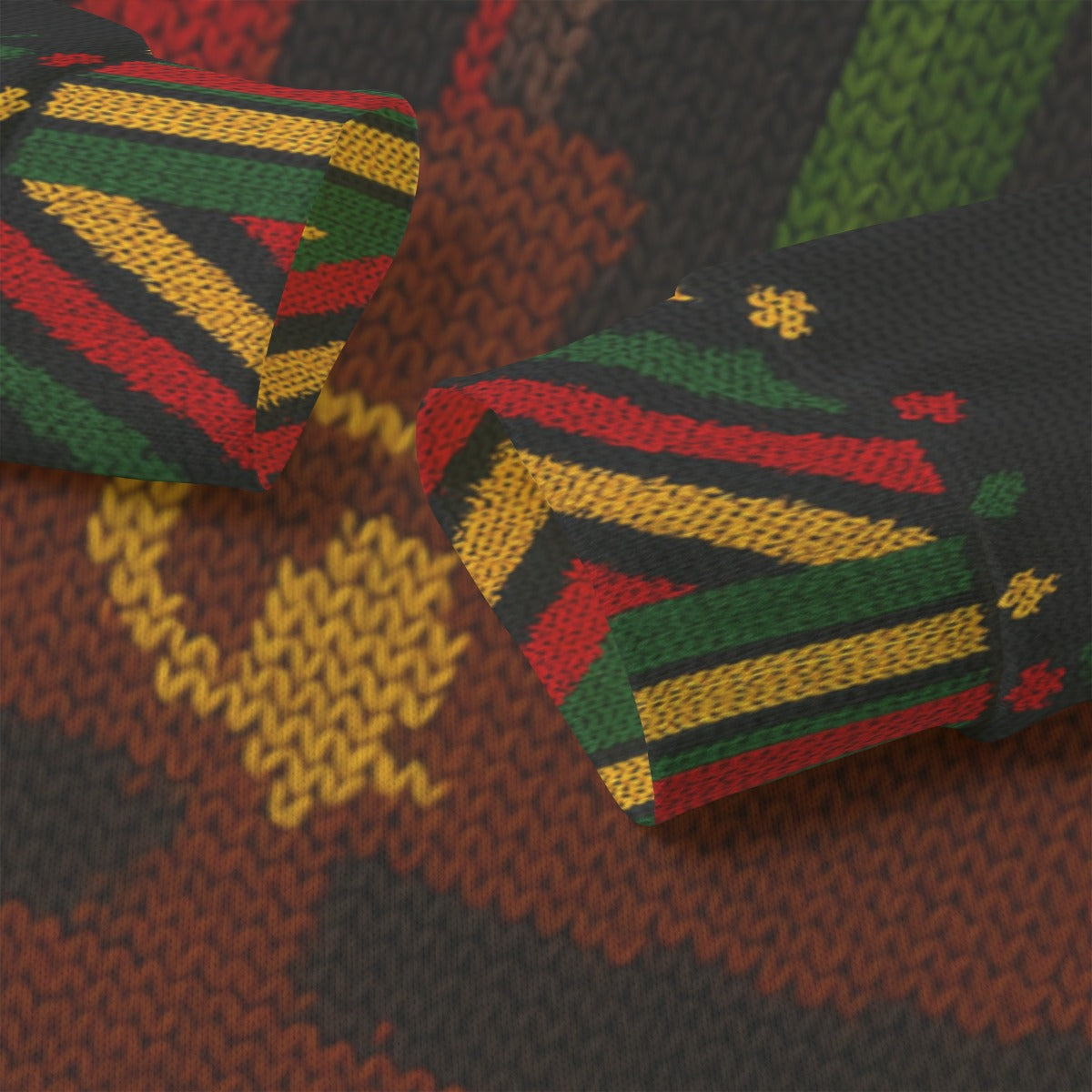 HAPPY KWANZAA BLC Unisex Turtleneck Knitted Fleece Sweater