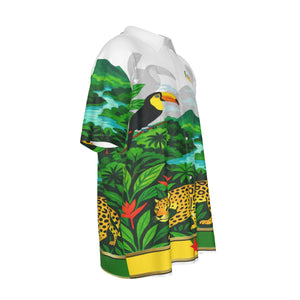 GUYANE AMAZONIE WHT Men's Silk Shirt