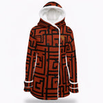 MIDCLOTH 7 Women's Hooded Double-Breasted Winter Coat With Fleece