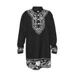 BANDANA SHITI BLC Men's Stand-up Collar Long Shirt