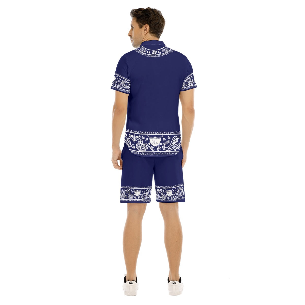 BANDANA DASHIKI NAVY Men's Short Sleeve Shirt Set