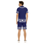 BANDANA DASHIKI NAVY Men's Short Sleeve Shirt Set