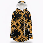 MUDCLOH 87 Women's Hooded Double-Breasted Winter Coat With Fleece