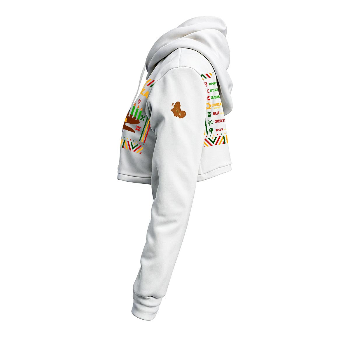 HAPPY KWANZAA Women's Cropped Hoodie|DTF