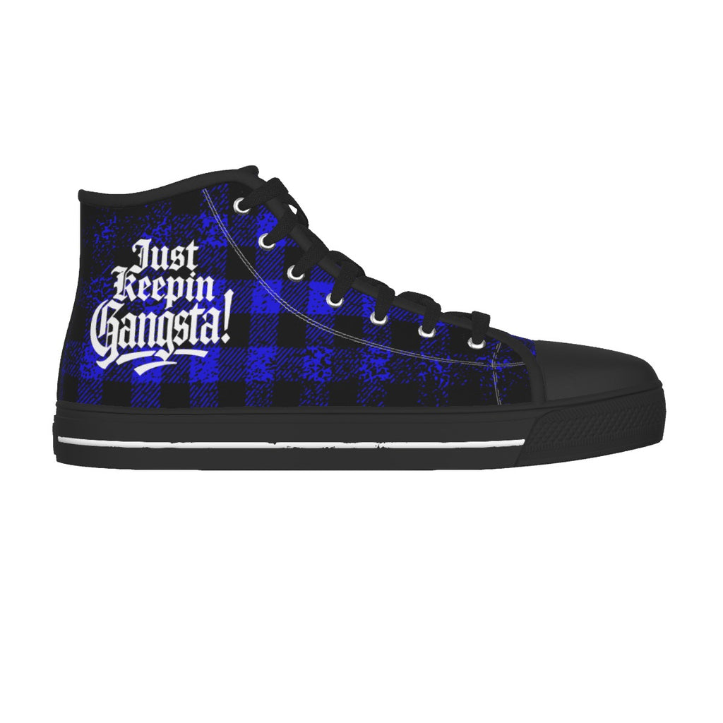 JUST KEEPIN GANGSTA BLUE Men's Canvas Shoes