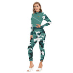 CAMOUFLAGE MORPH Women's Long-sleeved Jumpsuit