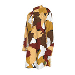 DIASPORA CAMO BOGOLAN Men's Stand-up Collar Long Shirt