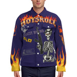 HOTSKULL NAVY Unisex Lapel Jacket