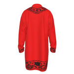 BANDANA SHIKI RED Men's Stand-up Collar Long Shirt