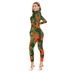 DIASPO CAMOU KAKI Women's Long-sleeved Jumpsuit