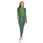 AFRICAN ELITE GRAPES Women's Long-sleeved  Jumpsuit