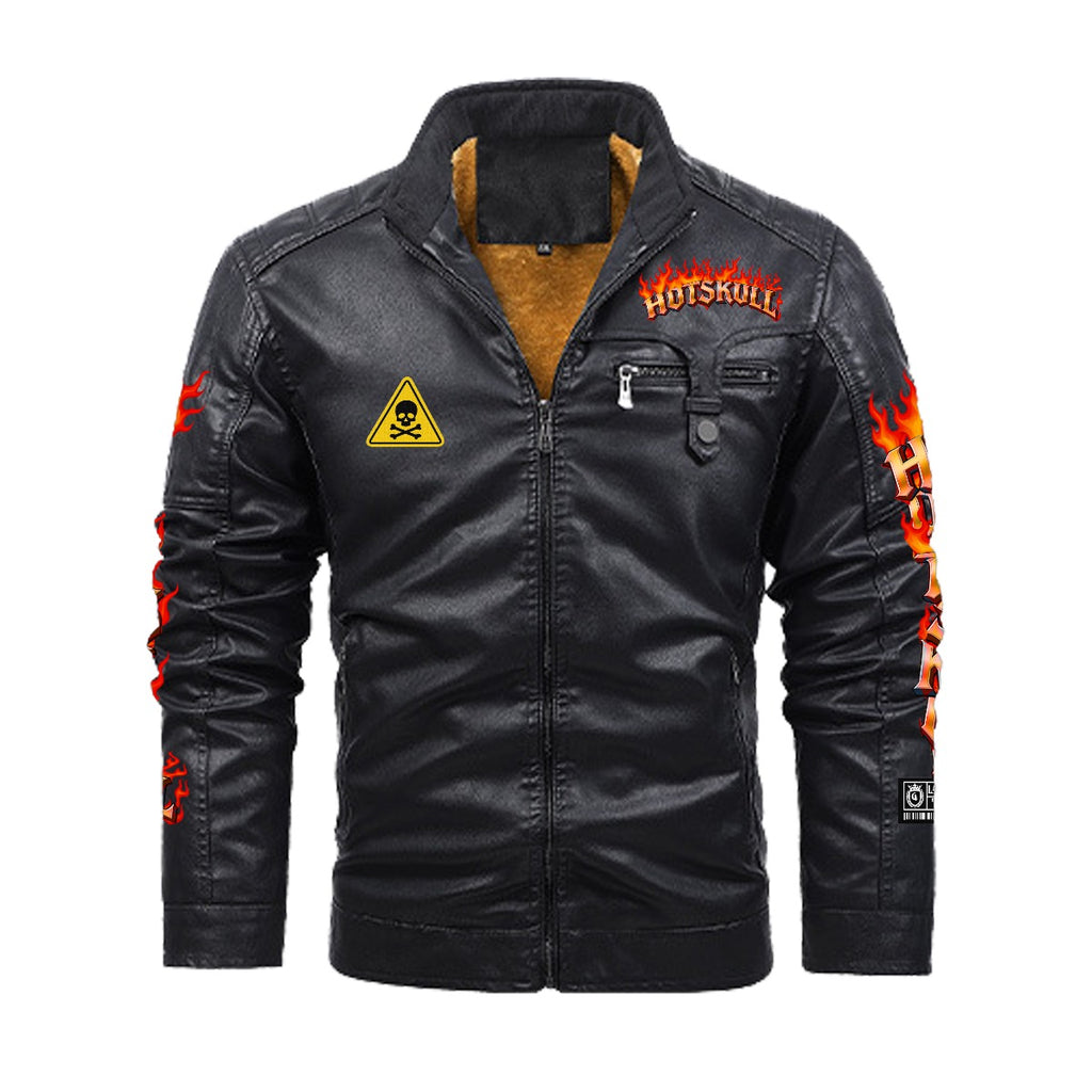 HOTSKULL Zipper Leather Jacket (DTF)